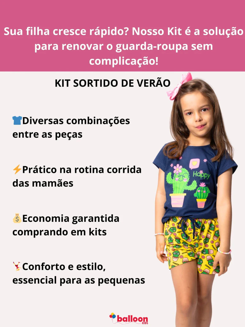 Kit Arco-Íris da Alegria – 10 Roupinhas Confortáveis Pra Filha Brincar Feliz
